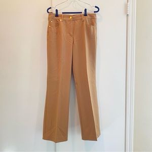 Escada Women’s Wide Leg Wool Pants Tan Size EU36